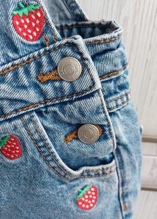 Брендовые джинсовые шорты комбинезон