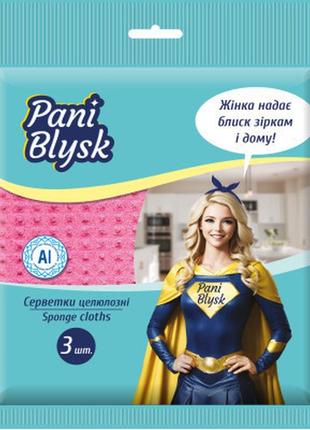 Салфетки для уборки pani blysk влагопоглощающие 3 шт. (4823071661118)