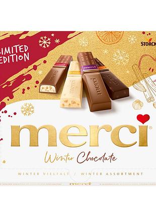 Шоколадні цукерки merci winter chocolate 250g