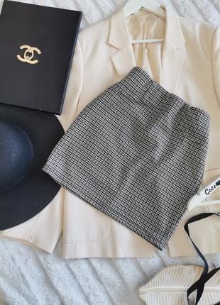 Полная ликвидация 🔥🔥🔥трендовая юбка мини клетка высокой посадки