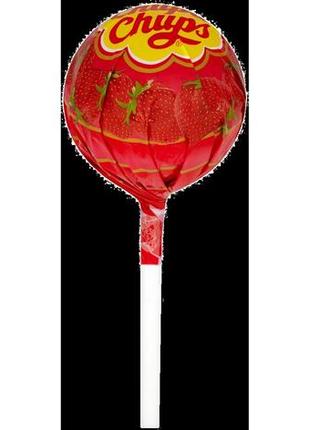 Льодяники на паличці chupa chups mega strawberry 20s 240g
