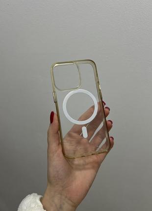 Чехол на айфон 13 про iphone pro магнитный для беспроводной зарядки