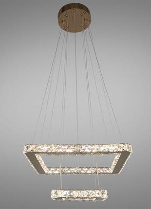 Хрустальная светодиодная люстра-подвес, 38w
