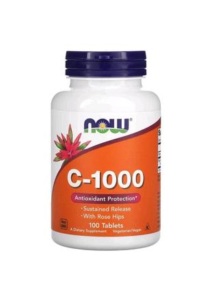 Вітамін с 1000 мг (c-1000) now foods 100 таблеток