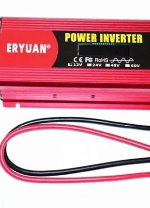 Преобразователь напряжения инвертор eryuan 2600w lcd dc/ac 12v-220v с чистой синусоидой и вольтметром