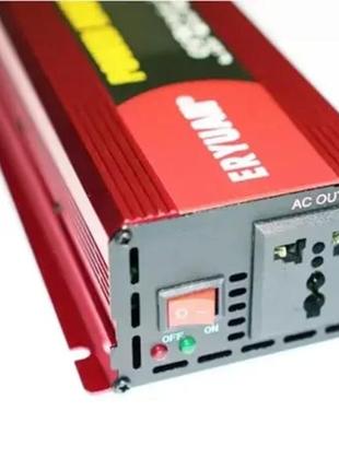 Преобразователь напряжения инвертор eryuan 2600w lcd dc/ac 12v-220v с чистой синусоидой и вольтметром2 фото