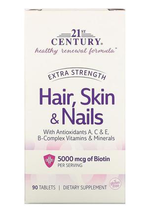 Вітаміни для волосся шкіри нігтів hair skin nails 21st century 90 таблеток