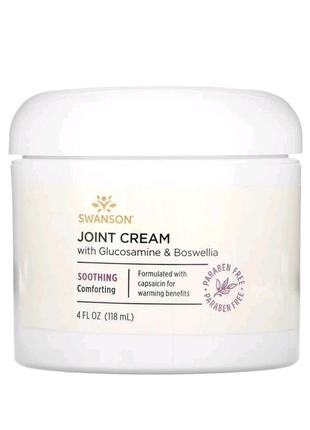 Крем для суглобів із глюкозаміном та босвелією (joint cream) swanson 118 мл