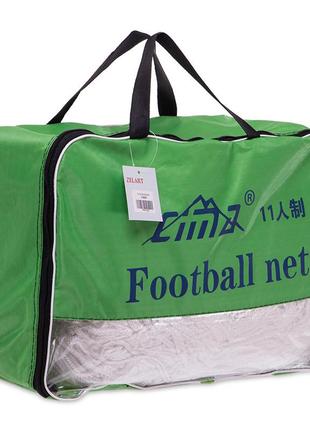 Сітка на ворота футбольна шестикутна c-6058 білий (57363036), zelart