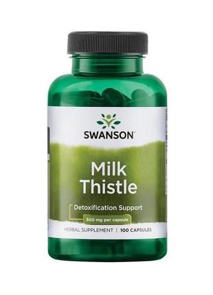 Розторопша 500 мг (milk thiste) підтримка детоксикації печінки swanson 100 капсул