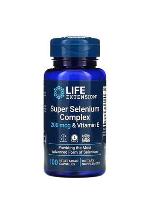 Селен з вітаміном e 200 мкг (super selenium complex) life extension 100 капсул