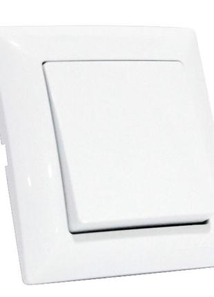 Вимикач 1-клавішний білий tina