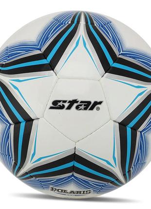 Мяч футбольный polaris 666 sb4125c №5 бело-синий (57623027), star