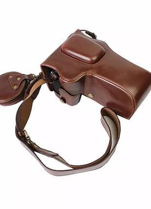 Захисний футляр-чохол для фотоапарата canon eos 6d mark ii з доступом до батарейного відсіку — кави