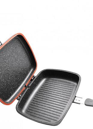 Сковорода двостороння для гриля та смаження a-plus double fry pan fp-1500 30 см