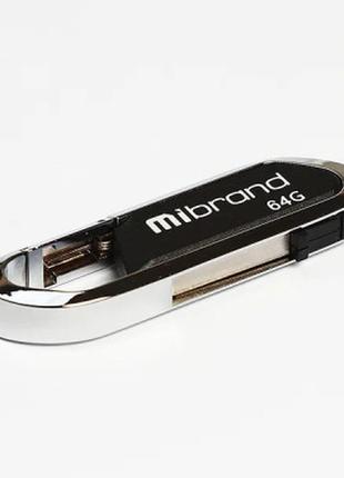 Usb флеш накопитель mibrand 64gb aligator black usb 2.0 (mi2.0/al64u7b)