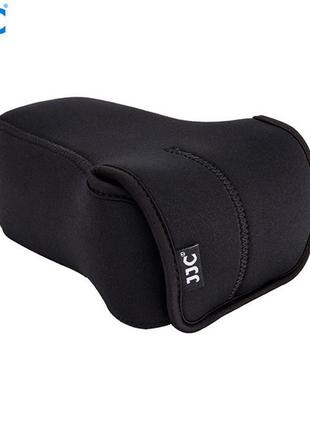 Защитный футляр - чехол jjc oc-f3bk для камер olympus e-pl8, e-m5 ii, e-m10 ii с объективом 12-40mm