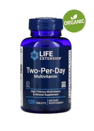 Life extension, мультивітаміни two-per-day, 120 таблеток