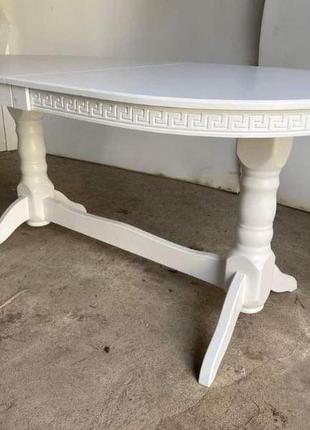 Стол кухонный 120х80+40 белый