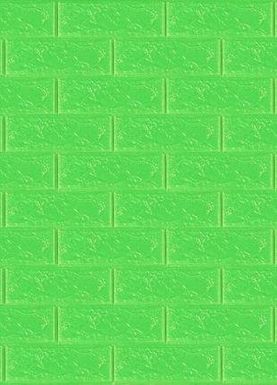 3d панели самоклеящиеся кирпич зеленые для декорирования стен и теплоизоляции помещений gl-55