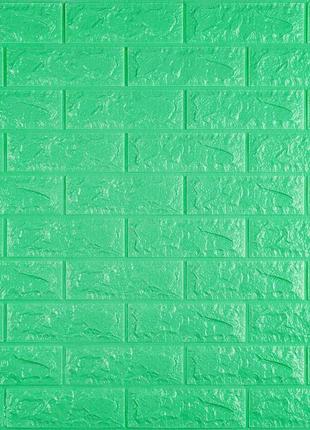 3d панели самоклеящиеся кирпич для декора стен мятные из полипропилена с клеевым слоем gl-55