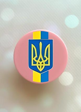 Тримач для смартфона / планшета попсокет popsocket рожевий :: стрічка. україна (принт 253)