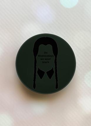 Тримач для смартфона / планшета попсокет popsocket чорний :: силует з косичками (принт 205)