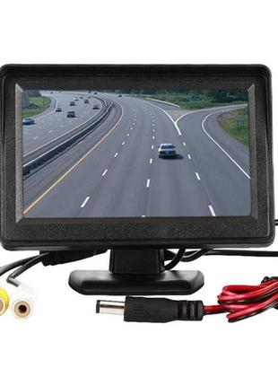 Авто монітор для камери заднього виду для двох камер lcd 4.3”, рк монітор в машину, монітор в авто