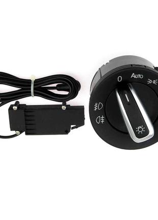 Перемикач головного світла volkswagen vw golf jetta passat tiguan touran з датчиком автосвітла хром 5nd941431