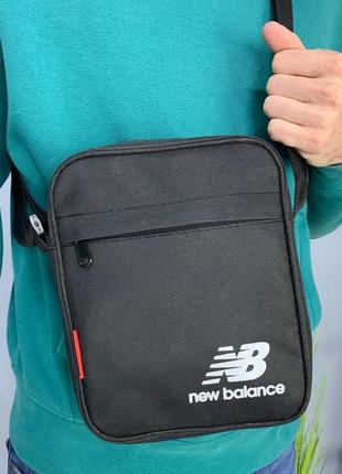 Барстека new balance, мужская сумка через плечо текстильная барсетка на три отделения, брендовая сумка