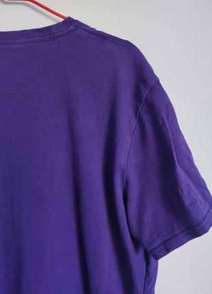 Футболка мужская прямая широкая v вырез фиолетовая classic man, размер l8 фото