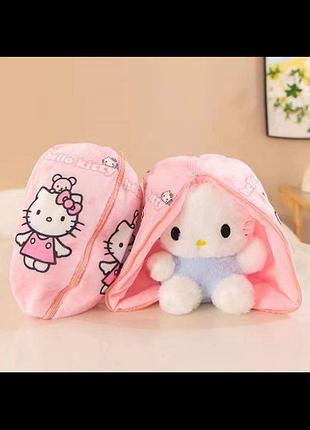 М'яка іграшка-трансформер hello kitty 17 см