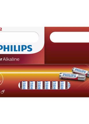 Батарейка philips aaa power alkaline 1.5v lr03 * 12 (lr03p12w/10)