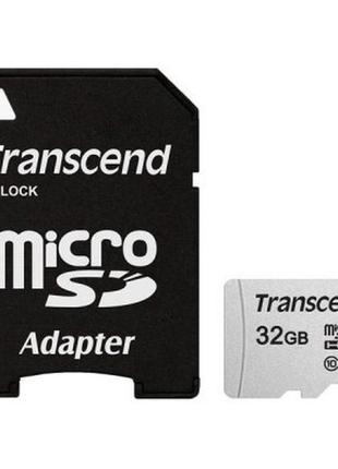 Карта памяти transcend 32gb microsdhc class 10 uhs-i u1 (ts32gusd300s-a)