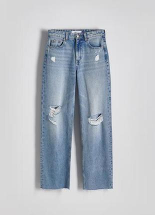 Джинсы с необработанным низом zara,mango,reserved