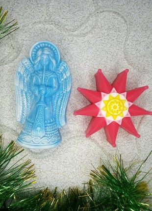 Подарочный набор "рождество на пороге" (мыло + свеча + скраб + бомбочка для ванны)