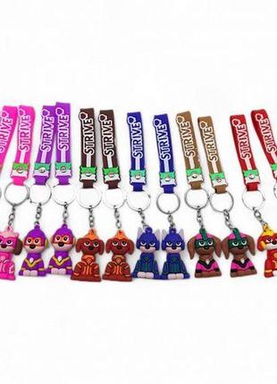 Брелоки гумові аніме "собачки" (12 шт) 11 см