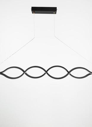 Сучасна чорна люстра waterlines у двох розмірах