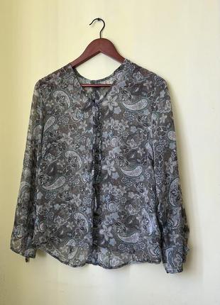 Женская элегантная блуза с цветочным принтом m размера
