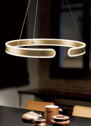 Підвісна латунна люстра у сучасному дизайні ø 50 см
