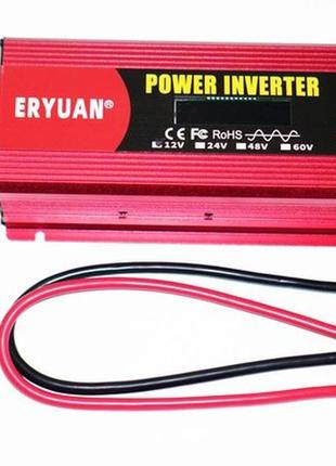 Преобразователь напряжения инвертор eryuan 2600w lcd dc/ac 12v-220v с чистой синусоидой и вольтметром3 фото