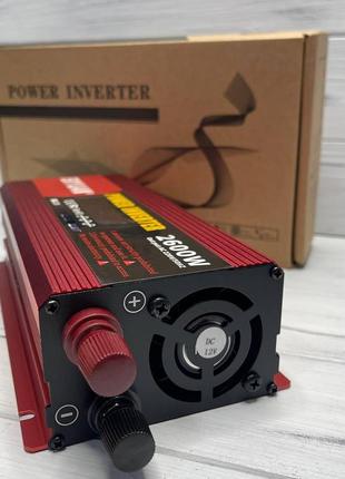 Преобразователь напряжения инвертор eryuan 2600w lcd dc/ac 12v-220v с чистой синусоидой и вольтметром2 фото