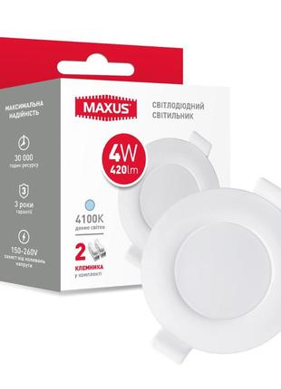 Точковий світильник maxus 4w яскраве світло (1-sdl-002-01)