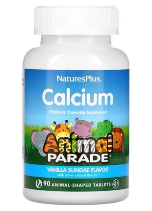 Кальцій для дітей nature's plus animal parade calcium 90 жувальних таблеток у формі тварин