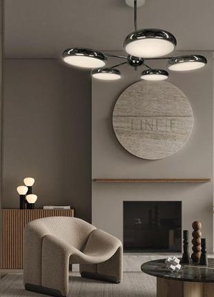 Люстра дизайнерська на 5 світлових блоків