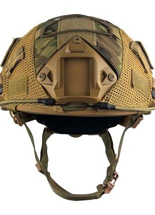 Шлем тактический fast helmet nij iiia баллистический кевларовый койот dark coyote кавер