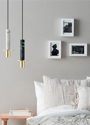 Підвіс aurea із білим мармуровим плафоном в стилі ар-деко