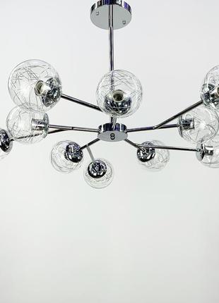 Стельова модель в хромі на 10 плафонів