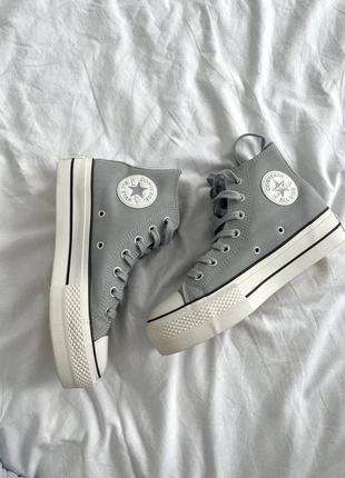 Женские кеды на флисе converse серые уценка