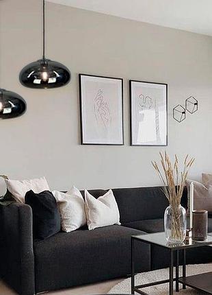 Підвісний світильник з графітовим плафоном ellipse